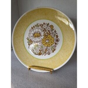 Taylor Nosegay Pattern Dinner Plate Yellow Vintage Flowers